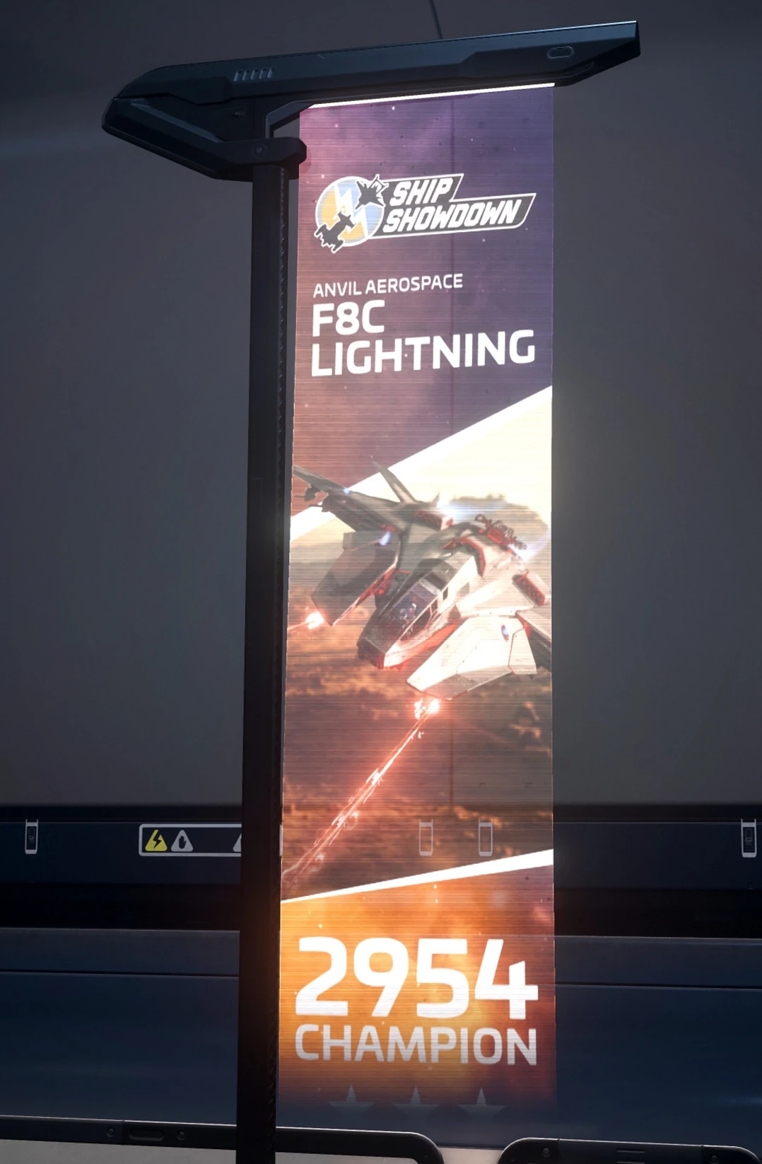 F8C Lightning 2954 Ship Showdown Holographic Flag